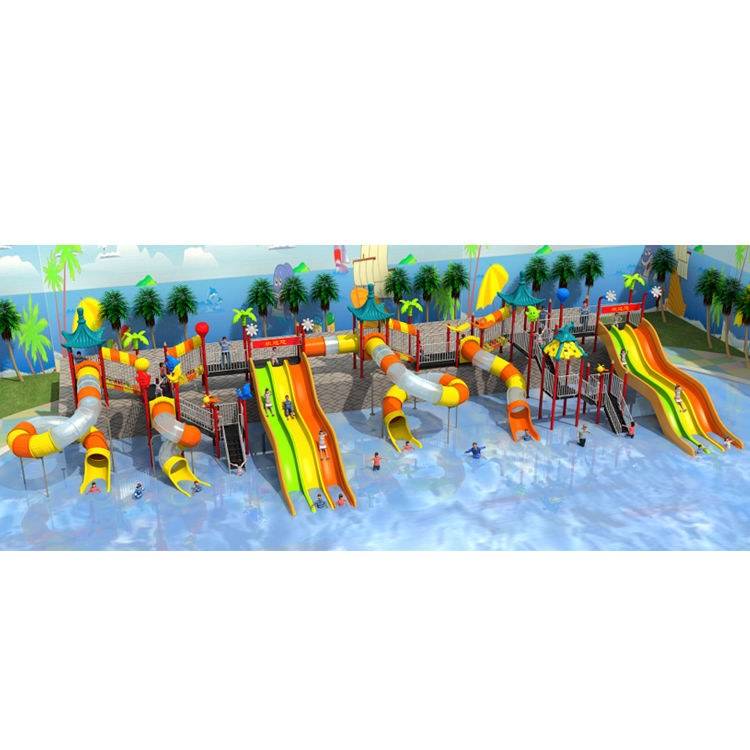 Summer outdoor amusement aqua play equipment water house water park playground