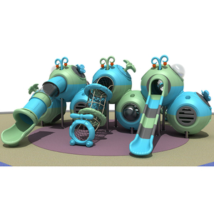  China Factory Plastic Equipment Commercial Preschool Outdoor Children Playground OL-11002